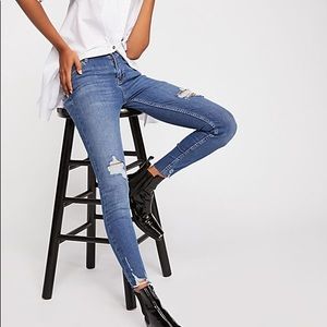 Free People Sharkbite Distressed Jeans